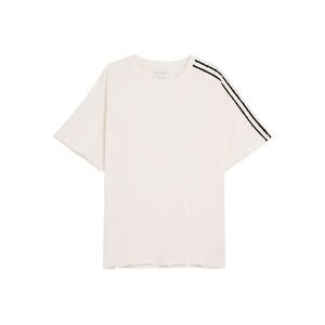 Y-3 Men Y-3 Raw Edge 3 Stripes Cotton T-Shirt